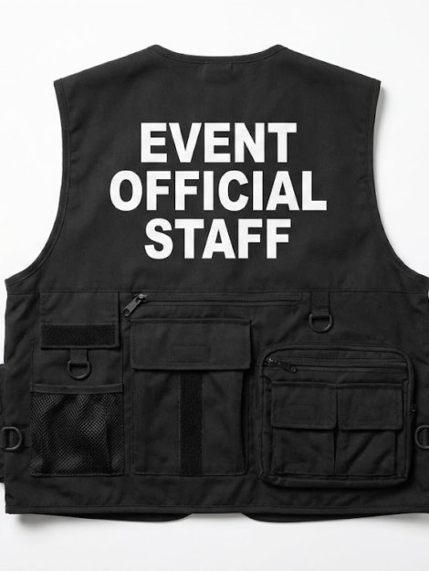 오피셜 토너먼트 & 이벤트 스태프 조끼 (멀티포켓)